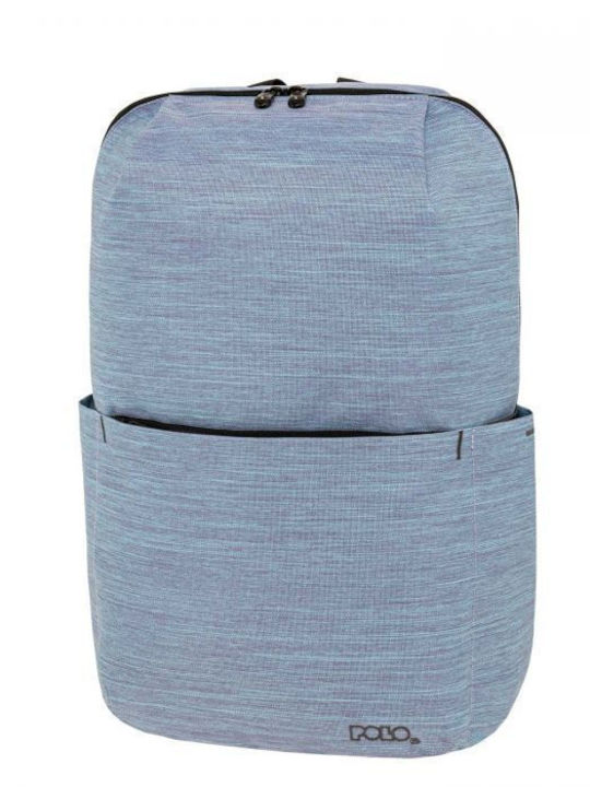 Airy School Shoulder Bag Blue with Water Bottle Holder 20lt 9-02-039-5501