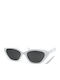 Riverio Women’s Sunglasses with White Horn-Rimmed Frame and Black Lens F9920-3
