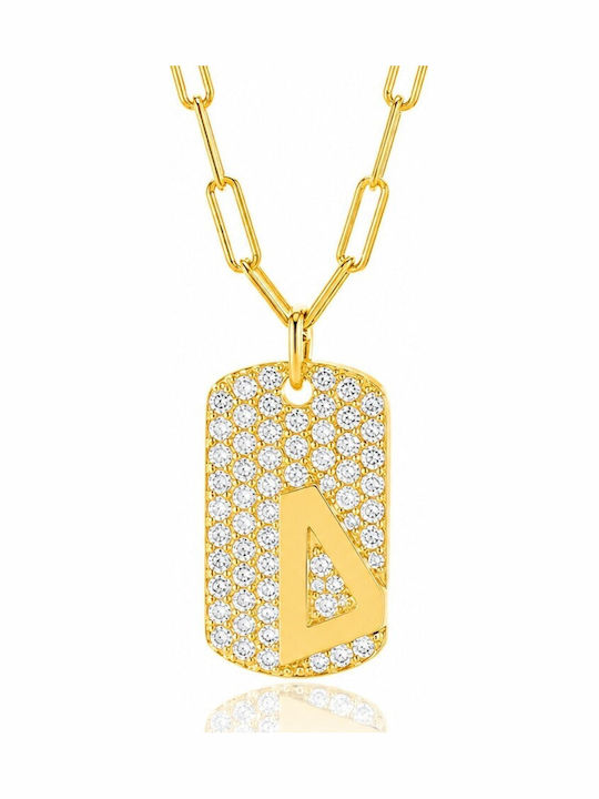 Jools Necklace Talisman Monogram "D" Gold Plate...