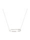 Bag to Bag Vergoldetes Halskette mit Zirkon YC-XL0066-SILBER