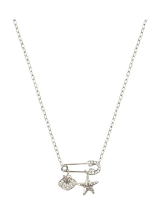 Bag to Bag Vergoldetes Halsketten mit Zirkon YC...
