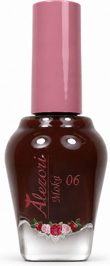 Alezori Glossy Top Coat Μακράς Διαρκείας Quick Dry Καφέ 06 15ml