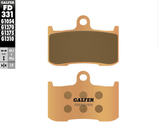 Galfer Fahrradbremsbeläge Kh347 Metallisch Sintered Gold Street Vorderseite