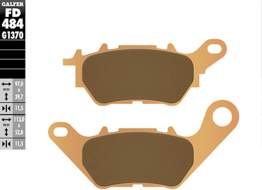 Galfer Brake Pads Kh662 Metallic Sintered Gold Street