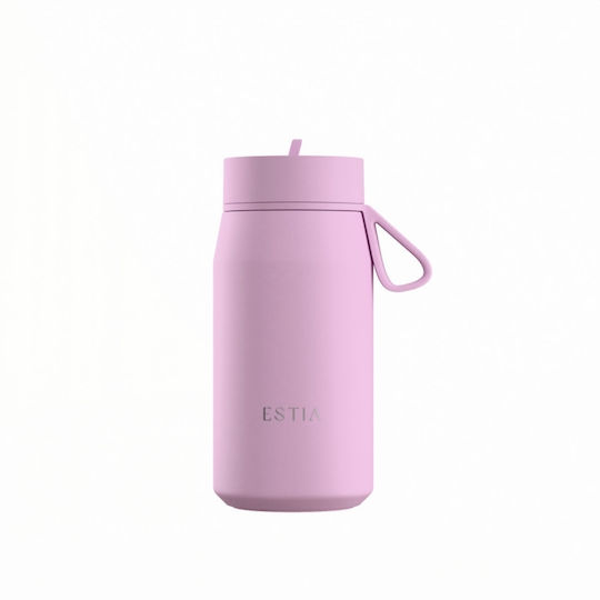 Estia Pulse Save The Aegean Recyclable Thermos Bottle Stainless Steel BPA Free 360ml Lavender