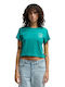 Surf Waves Women's T-shirt Blue