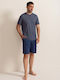 Sofiaman Sommer Herrenpyjama Bluse Baumwolle Garet
