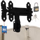 Kotarbau Garage Gate Latch Lock Door Gate Steel Black 150 Mm + Padlock
