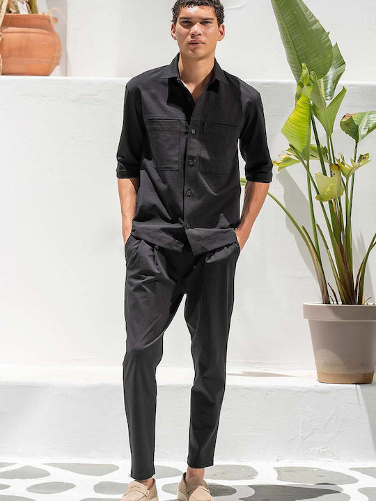 Vittorio Artist Μακρυμάνικo Overshirt Milano Bl...