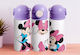 Kids Water Bottle Thermos Minnie Stainless Steel with Straw Purple 360ml Personalized