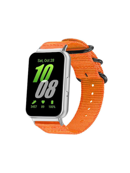 Samsung Galaxy Fit3 Sm-r390 Xdfind Curea Cu Cataramă Din Nylon Portocalie