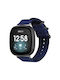 Fitbit Versa 4 3 Sense 2 Sense Xdfind Ring Buckle Nylon Canvas Watch Band Midnight Blue