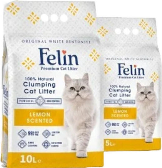 Felin Пясък за котки с аромат лимон 5lt