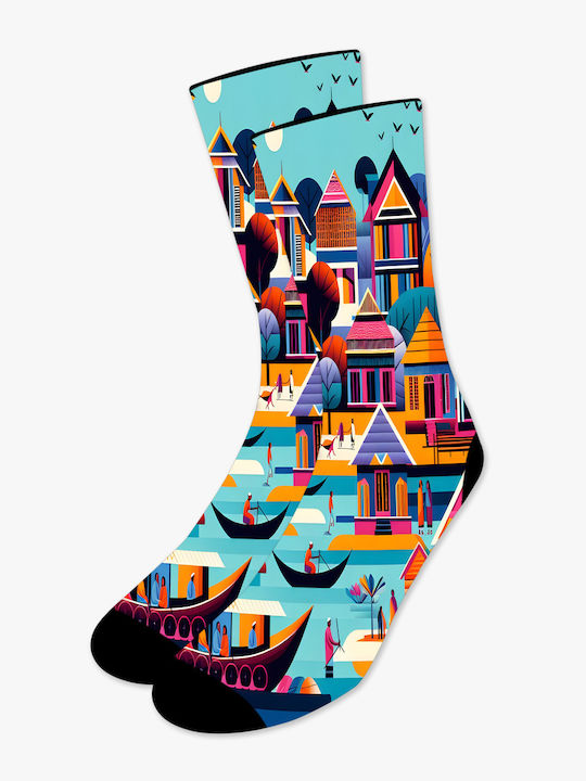 Printed Socks Colorful Escape Nodo