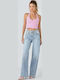 High Rise Women's Jean Pants Straight Leg
