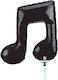 14" Mini Balloon Double Black Musical Note