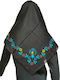 Traditional Olympus Karpathos Headscarf Black Flowers Cotton Mark222 Black
