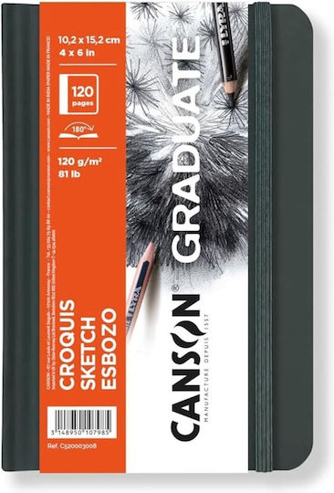 Graduate Canson Sketch Hardcover Book 120gr 10.2x15.2 M 120pages