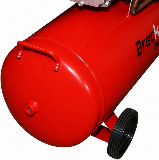 Breckner Einphasiger Luftkompressor mit Leistung 3hp und Luftkammer 100lt
