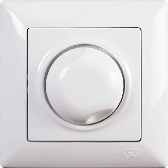 Gunsan Recessed Electrical Wall Switch with Aller Retour Frame White
