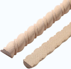 Ξυλόγλυπτη Τρέσα Ατόφιο Ξύλο 1.1x0.55x50cm Dhw-005