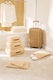 SteweHome Luggage Accessories Beige 6 Pieces