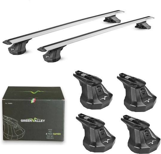 Aluminum Aerodynamic Car Roof Bars Crossbar Vento Green Valley Set Legs Fiat Grande Panda 5doors 2025+ 2 Pieces