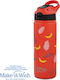 Nava "we Care" Thermos Stainless Steel Bottle 500ml Palm Banana with Straw