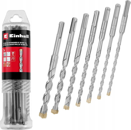 Einhell Set 7 Bohrmaschinen mit SDS Plus Bohrer Spitze