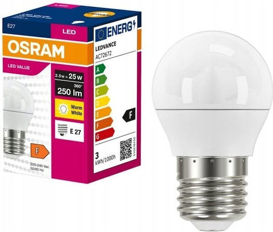 Eko Light LED Bulb 2.5W for E27 Socket Warm White 249lm