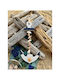 SteweHome Wall Decor Navy Blue from Wood