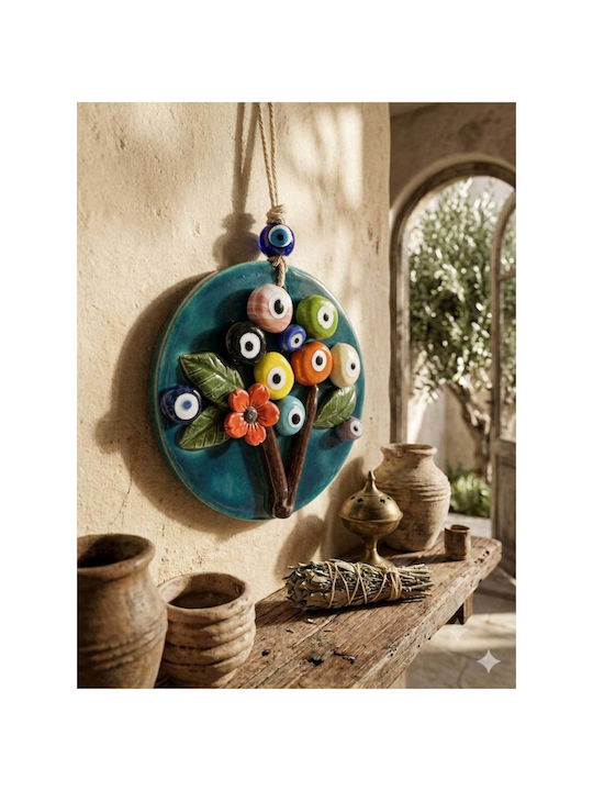 SteweHome Handmade Green Ceramic Wall Decor