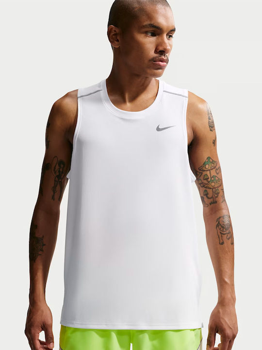 Nike Dri-Fit Αθλητική Μπλούζα Λευκή