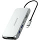 Orico XCR 12in1 USB-C Docking Station με HDMI 4K PD Ethernet Γκρι
