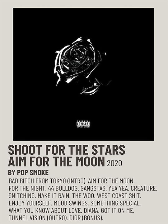 Music Poster Shoot Stars Aim Moon Pop Smoke Ms605 40cm X 50cm-70430pd155929