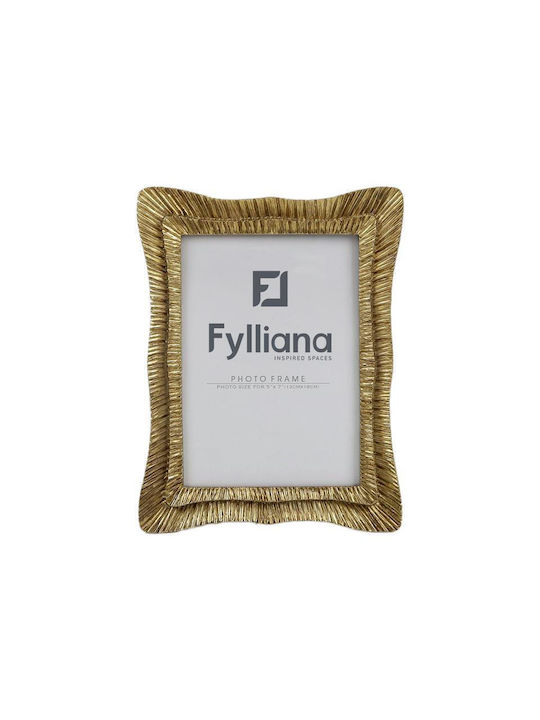 Fylliana Fotorahmen Kunststoff mit Goldenem Rahmen