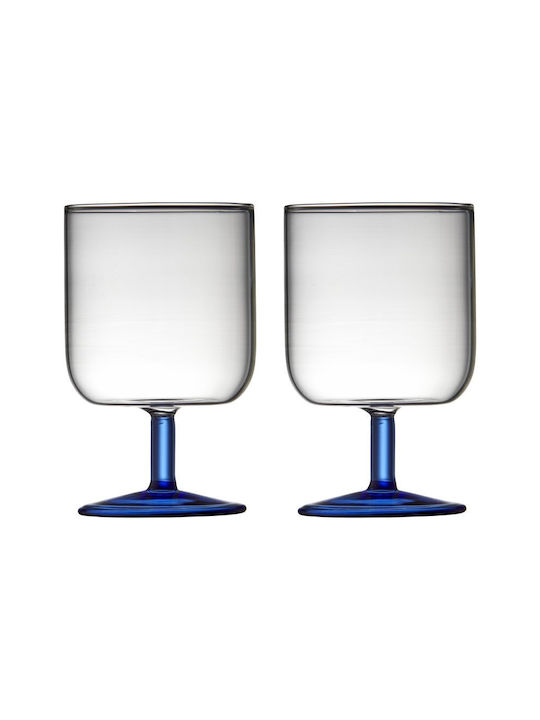 Vivalto Vivalto Set Brillen Für Weißwein Aus Glas In Blau Farbe 300ml 2Stücke