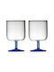 Vivalto Vivalto Set Brillen Für Weißwein Aus Glas In Blau Farbe 300ml 2Stücke