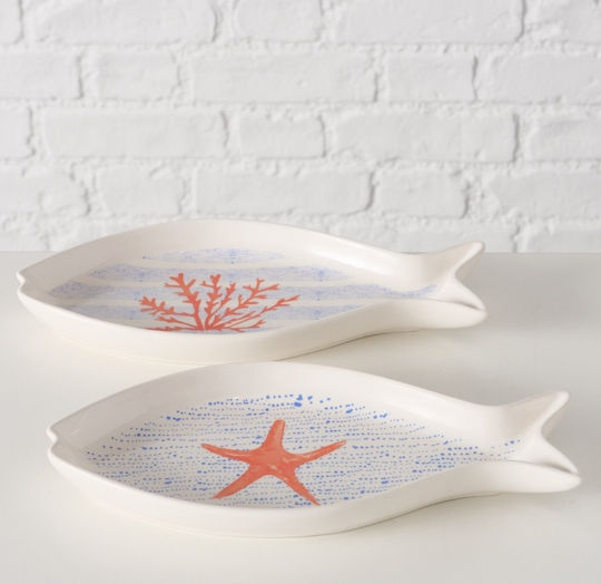 Shallow Ceramic Orange Plate With Diameter 24cm