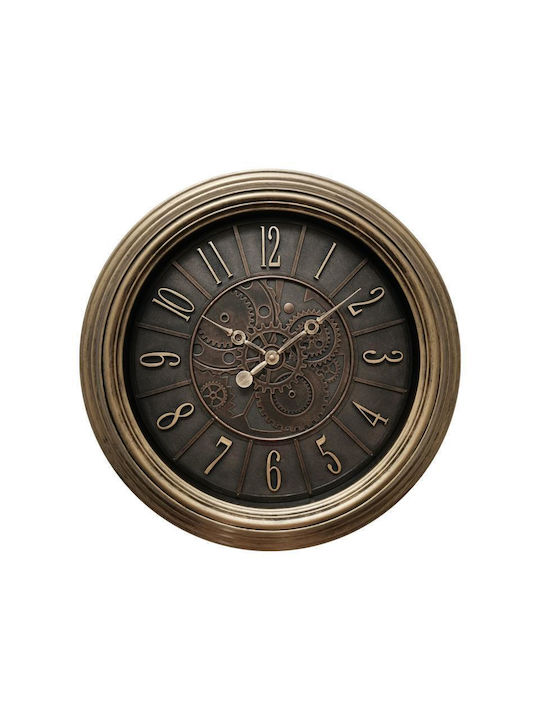 Fylliana Wall Clock Brown 50x5cm