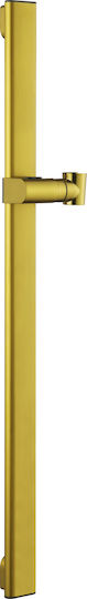 Fixed Support Shower Slider Rail Square Handset Base Imex Drava Bdd002/oc Matte Gold Pvd 65,4cm