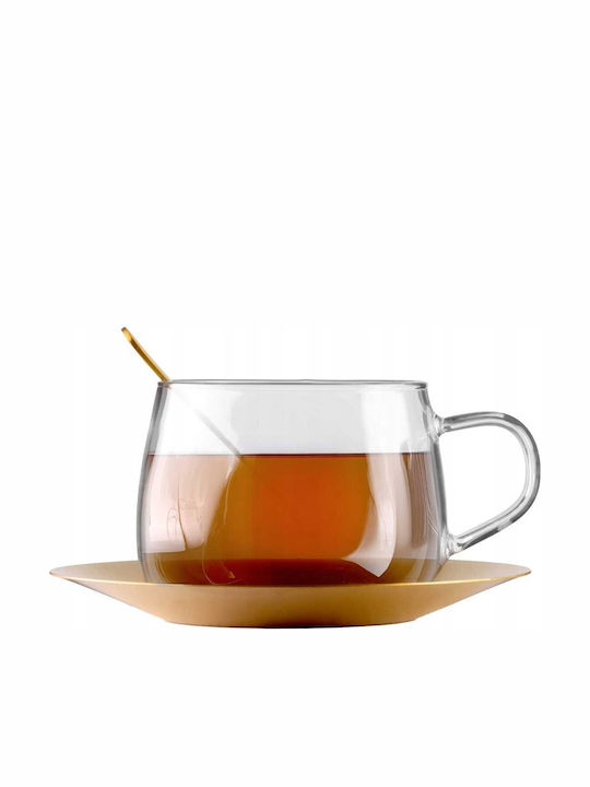 Vialli Design Coffee Cup Made of Gold Porcelain 400ml
