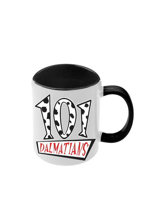 Κούπα Dalmatians Δαλματίας Μαύρη Λαβή Εσωτερικό