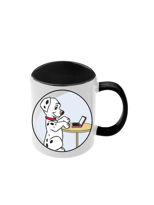 Κούπα Dalmatians Δαλματίας Μαύρη Λαβή Εσωτερικό