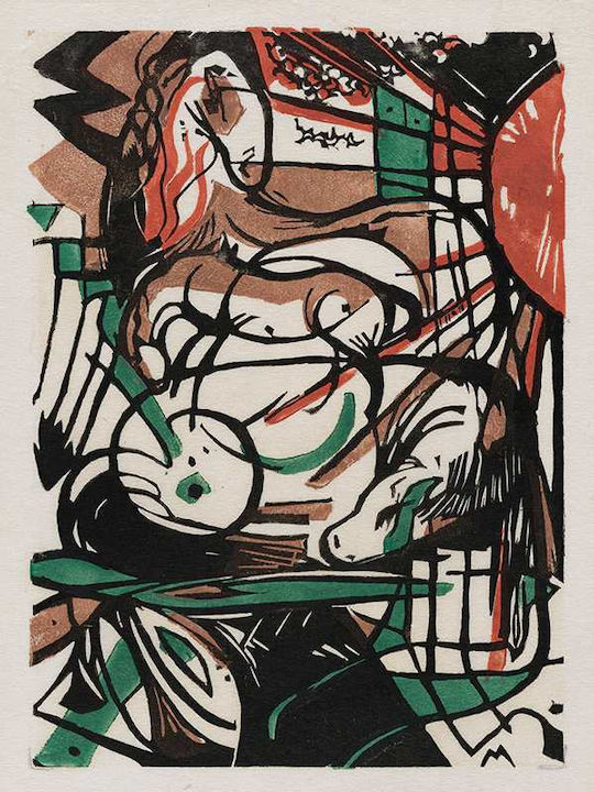 Poster Franz Marc Birth Horses Art126 40cm X 50cm-56061pd156681
