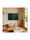 Poster Road On Green Hills Pst25200 40cm X 50cm Frame Natural Wooden Beige