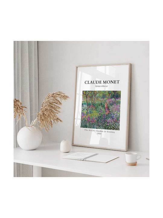 Poster Claude Monet Artists Garden In Giverny Art086 40cm X 50cm Μαύρη Ξύλινη Κορνίζα-56048pd156705f55321