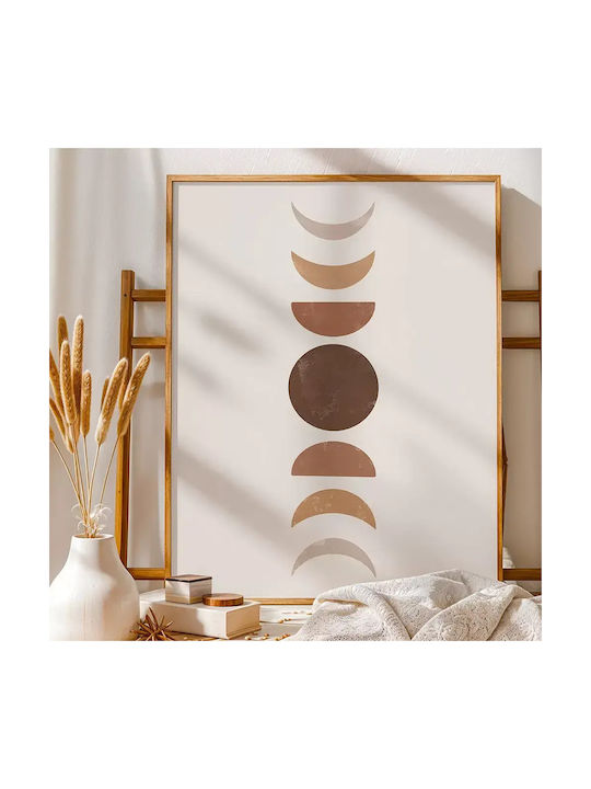 Poster Moon Geometry Pst178 40cm X 50cm Λευκή Ξύλινη Κορνίζα-56155pd156622f55310