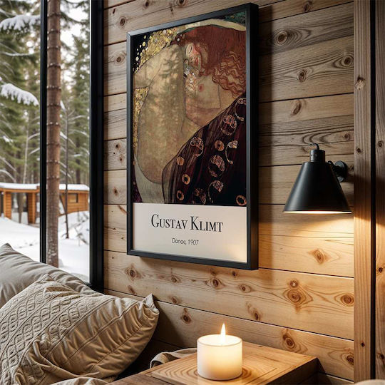 Poster Gustav Klimt Danae Art157 40cm X 50cm Brown Wooden Frame