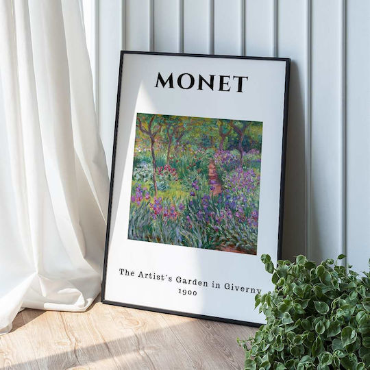 Poster Monet Artists Garden Art014 40cm X 50cm Λευκή Ξύλινη Κορνίζα-55869pd156879f55310